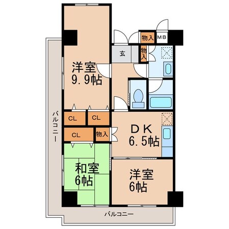 岩出駅 徒歩70分 6階の物件間取画像